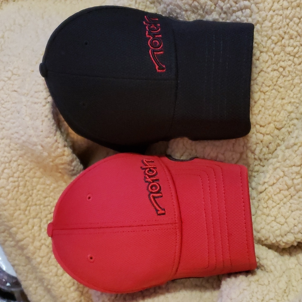 Lot of 2 NOTCH Ball Caps Hats Sunglasses fitted S/M